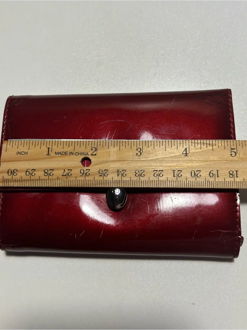 Christian Dior Vintage Wallet Red Patent Leather authentic